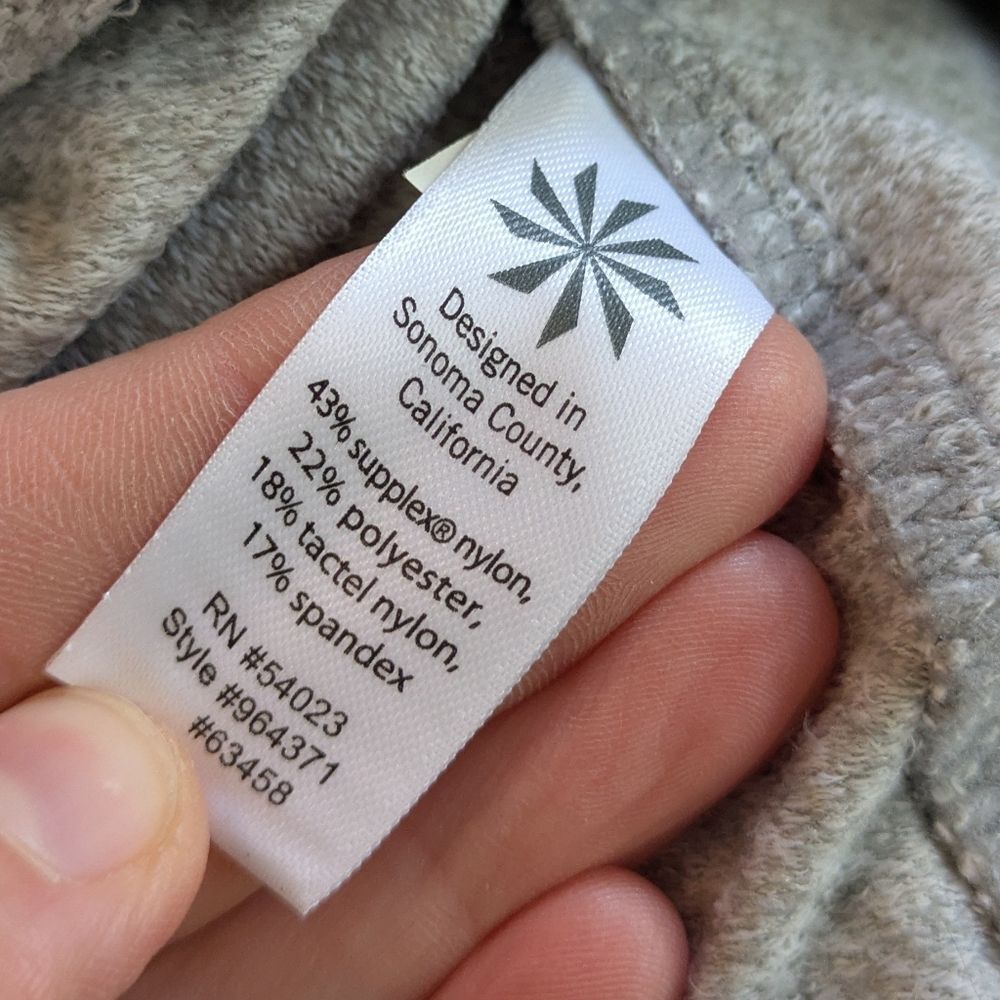 Athleta Criss Cross Hope Fitted Full Zip Up Gray Double Herringbone Jacket Sz XS - Picture 8 of 8